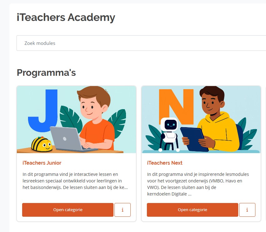iTeachers Academy leeromgeving